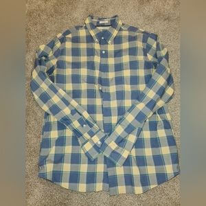 EUC Hawker Rye Blue and Yellow Long Sleeve Shirt